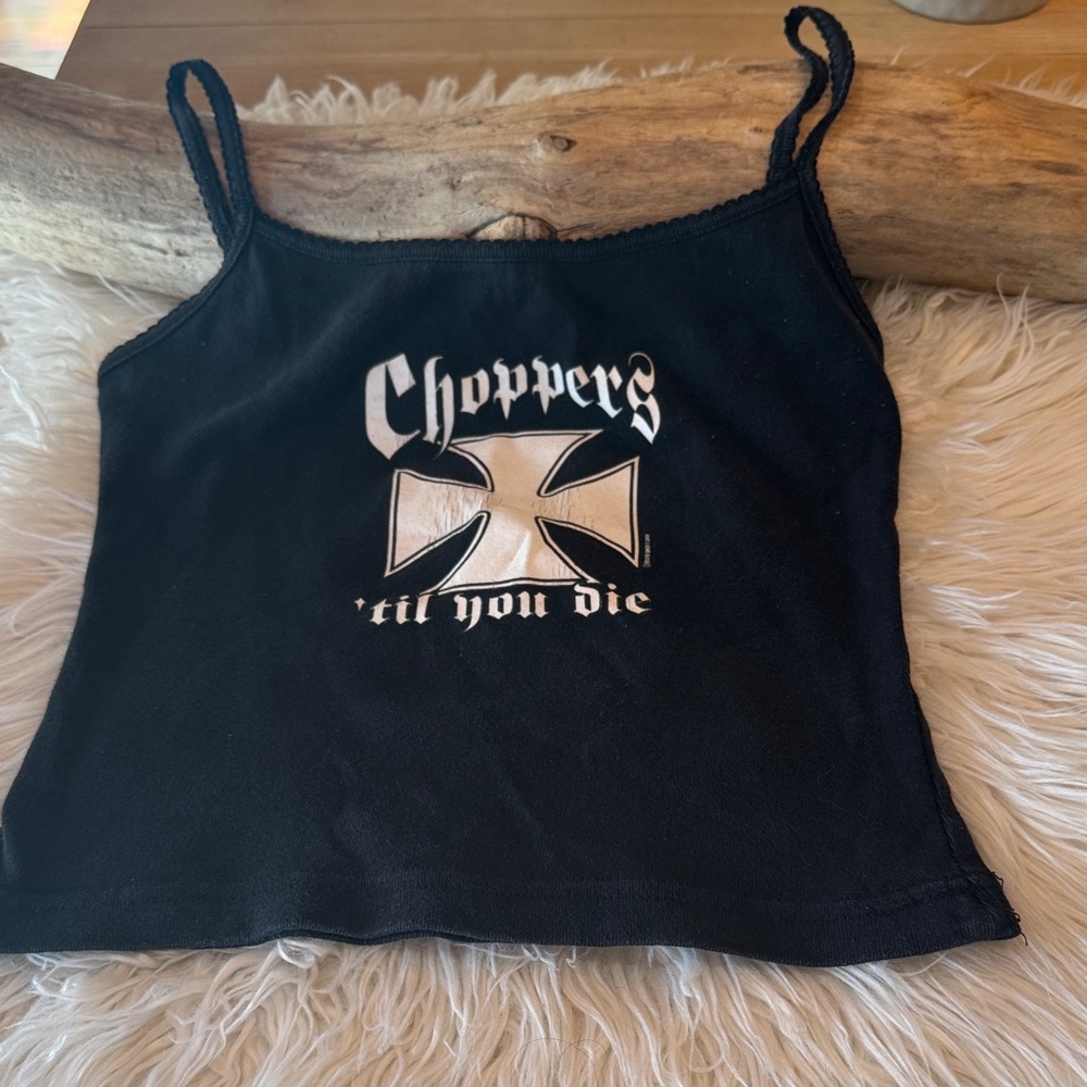 Vintage 2001 Black Choppers Tank Top